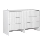 Modern white chest of drawers with clean lines