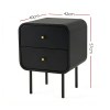 artiss bedside table 2 drawers side end table nightstand black