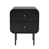 artiss bedside table 2 drawers side end table nightstand black
