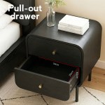 artiss bedside table 2 drawers side end table nightstand black artiss bedside table 2 drawers side end table nightstand black