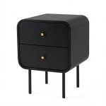 artiss bedside table 2 drawers side end table nightstand black artiss bedside table 2 drawers side end table nightstand black