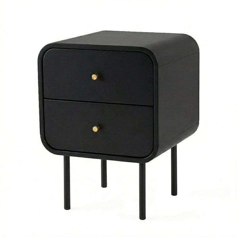 artiss bedside table 2 drawers side end table nightstand black artiss bedside table 2 drawers side end table nightstand black
