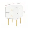 artiss bedside table 2 drawers side end table nightstand white artiss bedside table 2 drawers side end table nightstand white