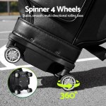 everfit golf cart bag rolling buggy club organiser synthetic leather black
