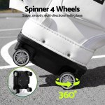 everfit golf cart bag rolling buggy club organiser synthetic leather white everfit golf cart bag rolling buggy club organiser synthetic leather white