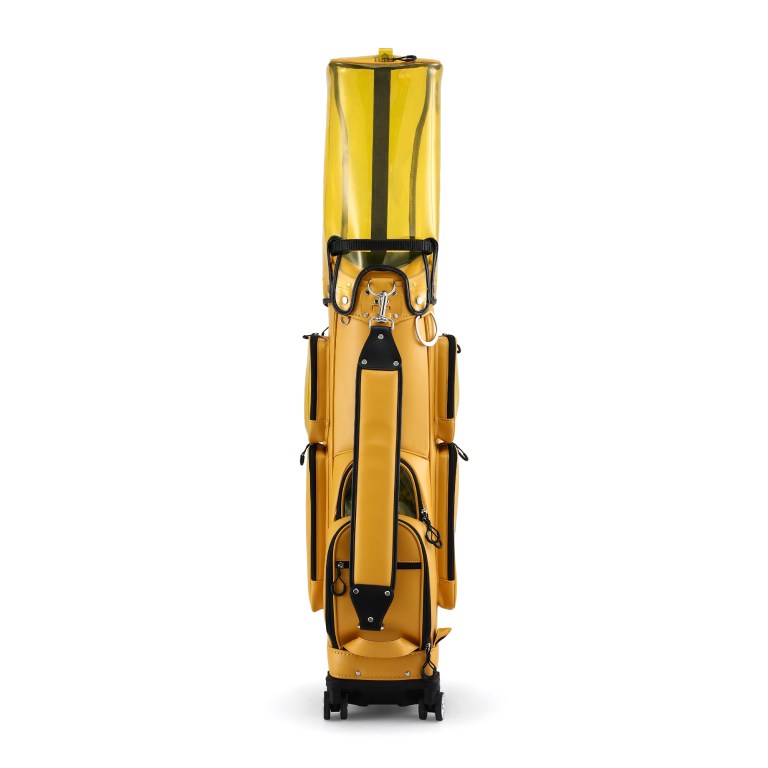 everfit golf cart bag rolling buggy club organiser synthetic leather yellow everfit golf cart bag rolling buggy club organiser synthetic leather yellow