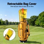 everfit golf cart bag rolling buggy club organiser synthetic leather yellow everfit golf cart bag rolling buggy club organiser synthetic leather yellow