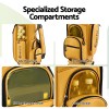 everfit golf cart bag rolling buggy club organiser synthetic leather yellow