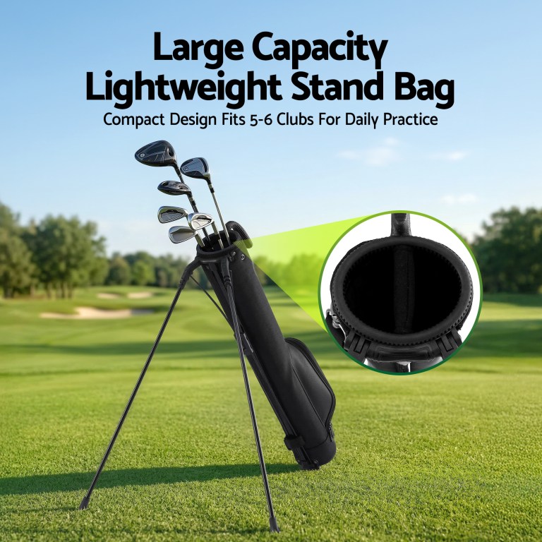 everfit golf stand bag lightweight sunday pitch and putt bag black everfit golf stand bag lightweight sunday pitch and putt bag black