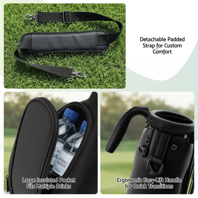 everfit golf stand bag lightweight sunday pitch and putt bag black everfit golf stand bag lightweight sunday pitch and putt bag black