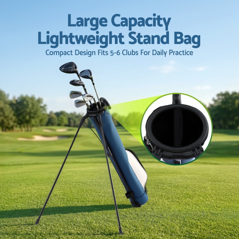 everfit golf stand bag lightweight sunday pitch and putt bag blue everfit golf stand bag lightweight sunday pitch and putt bag blue