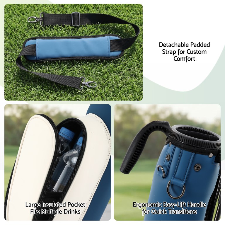 everfit golf stand bag lightweight sunday pitch and putt bag blue everfit golf stand bag lightweight sunday pitch and putt bag blue