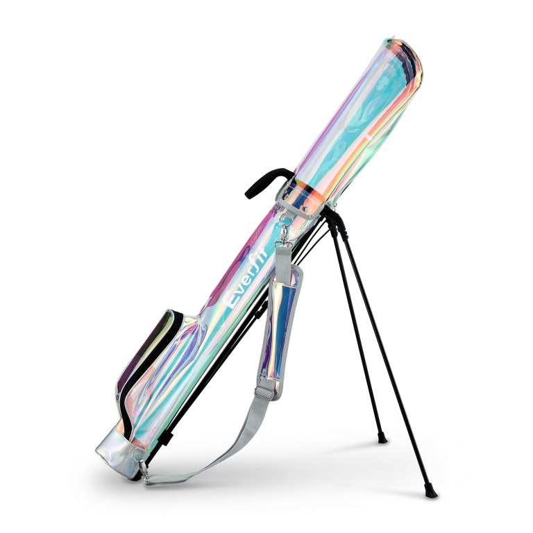 everfit golf stand bag lightweight sunday pitch and putt bag holographic
