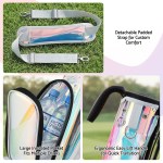 everfit golf stand bag lightweight sunday pitch and putt bag holographic
