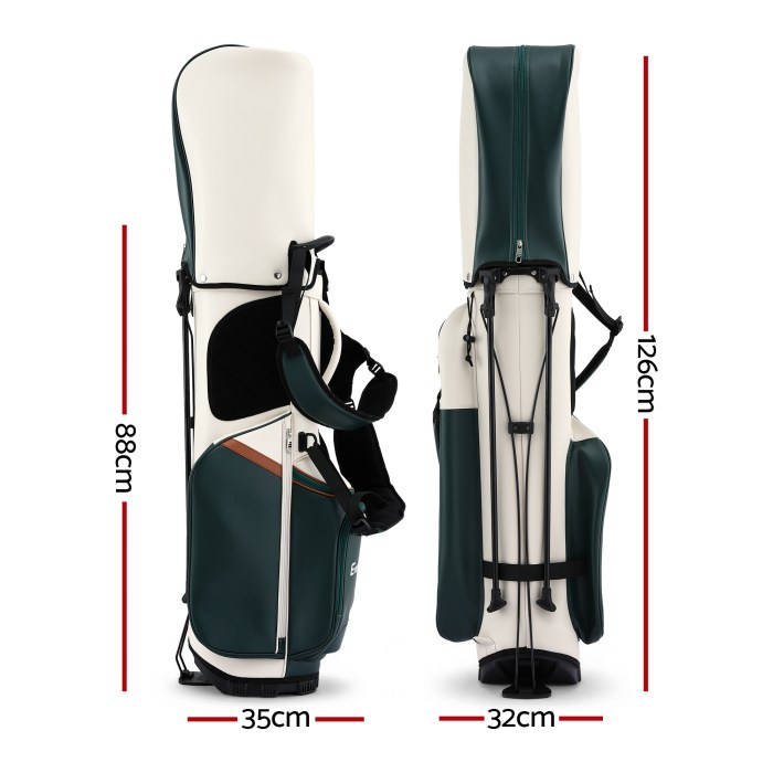 everfit golf stand bag lightweight carry bag dual strap club divider