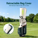 everfit golf stand bag lightweight carry bag dual strap club divider