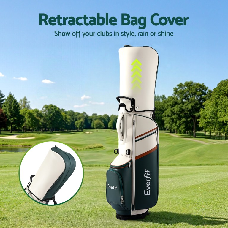 everfit golf stand bag lightweight carry bag dual strap club divider