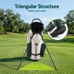 everfit golf stand bag lightweight carry bag dual strap club divider