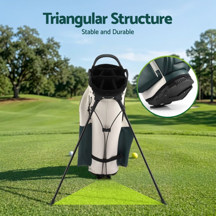everfit golf stand bag lightweight carry bag dual strap club divider