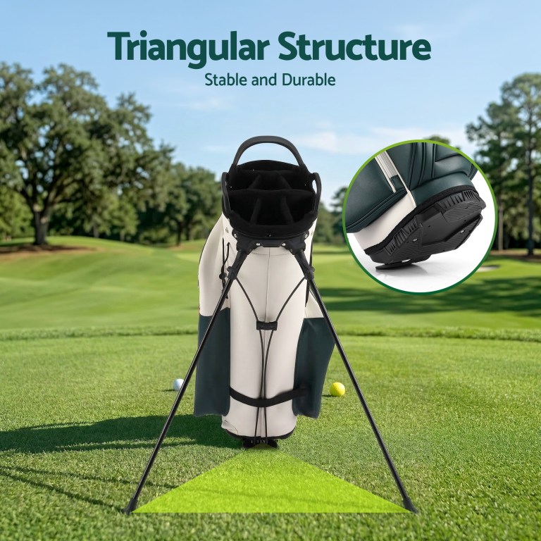 everfit golf stand bag lightweight carry bag dual strap club divider