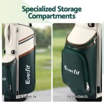 everfit golf stand bag lightweight carry bag dual strap club divider