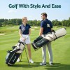 everfit golf stand bag lightweight carry bag dual strap club divider