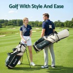 everfit golf stand bag lightweight carry bag dual strap club divider