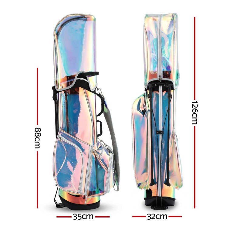 everfit golf stand bag lightweight carry bag dual strap club divider holographic everfit golf stand bag lightweight carry bag dual strap club divider holographic