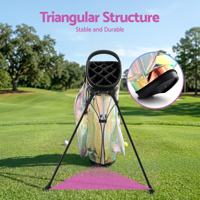 everfit golf stand bag lightweight carry bag dual strap club divider holographic everfit golf stand bag lightweight carry bag dual strap club divider holographic