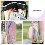 everfit golf stand bag lightweight carry bag dual strap club divider holographic everfit golf stand bag lightweight carry bag dual strap club divider holographic