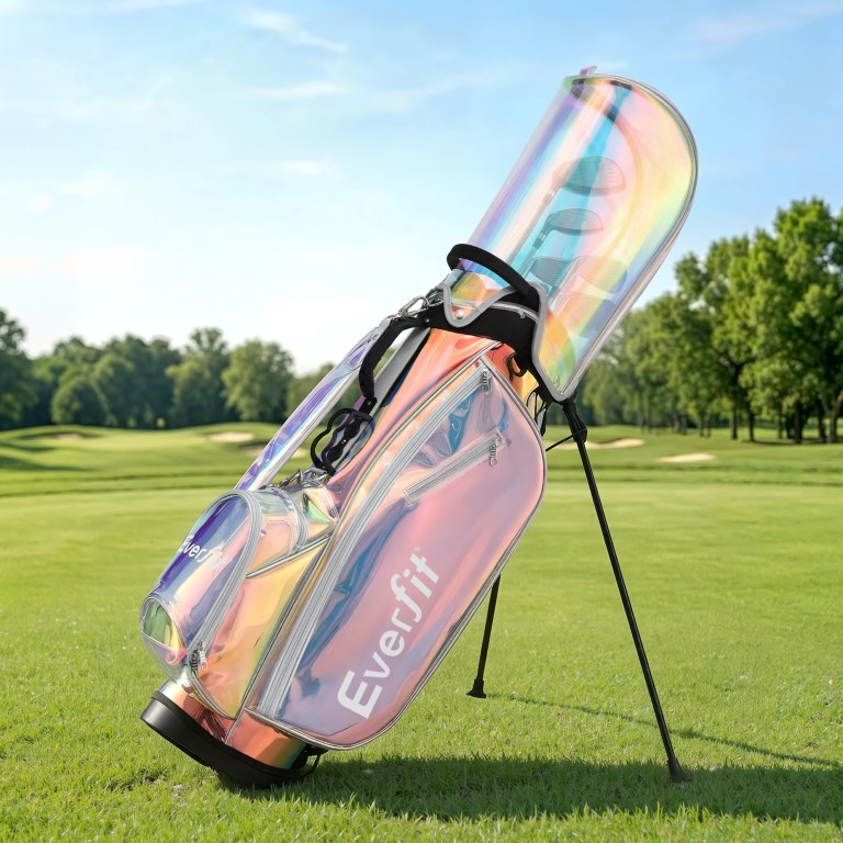 everfit golf stand bag lightweight carry bag dual strap club divider holographic everfit golf stand bag lightweight carry bag dual strap club divider holographic