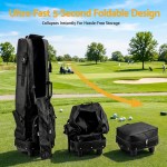 everfit golf travel bag flight cover foldable soft case wheels black everfit golf travel bag flight cover foldable soft case wheels black