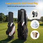 everfit golf travel bag flight cover foldable soft case wheels black everfit golf travel bag flight cover foldable soft case wheels black