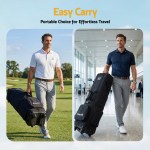 everfit golf travel bag flight cover foldable soft case wheels black everfit golf travel bag flight cover foldable soft case wheels black