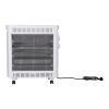 Portable white electric heater with wheels