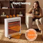 devanti 2200w infrared radiant heater portable electric space heating white Portable heater for quick heating up to 25m².