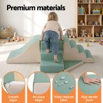 keezi kids climbing blocks 4 piece foam toddler playset soft indoor climbing toy rocker Child climbing foam playset with premium materials.