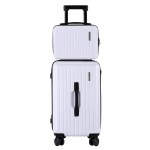 White suitcase set with wheels and handles