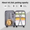 Suitcase 10L/50L capacity, water-resistant, cross-strap luggage