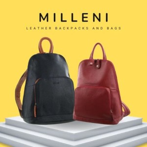 milleni leather bags backpacks
