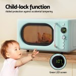 Child reaching for microwave with child-lock feature