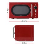 Red microwave oven, dimensions: 45.5x29.5x27cm