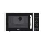 devanti 30l microwave oven 4 in 1 air fryer convection grill Black microwave oven with digital controls and display.
