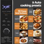 devanti 30l microwave oven 4 in 1 air fryer convection grill Microwave with auto cooking presets and power levels.