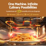 devanti 30l microwave oven 4 in 1 air fryer convection grill 4-in-1 appliance: microwave, air fry, grill, convection.