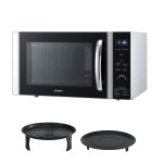 devanti 30l microwave oven 4 in 1 air fryer convection grill Microwave with grill and plate accessories included.
