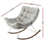 gardeon outdoor rocking chair furniture papasan recliner garden patio lounge setting white gardeon outdoor rocking chair furniture papasan recliner garden patio lounge setting white