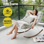 gardeon outdoor rocking chair furniture papasan recliner garden patio lounge setting white gardeon outdoor rocking chair furniture papasan recliner garden patio lounge setting white
