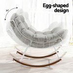 gardeon outdoor rocking chair furniture papasan recliner garden patio lounge setting white gardeon outdoor rocking chair furniture papasan recliner garden patio lounge setting white