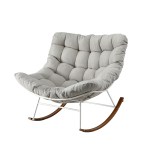 gardeon outdoor rocking chair furniture papasan recliner garden patio lounge setting white gardeon outdoor rocking chair furniture papasan recliner garden patio lounge setting white